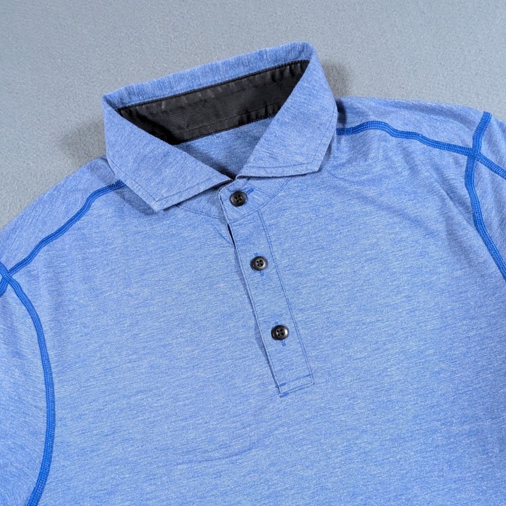 Lululemon Button Down Collar Polo Shirt Mens Small Short Sleeve Activewear